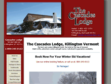 Tablet Screenshot of cascadeslodge.com